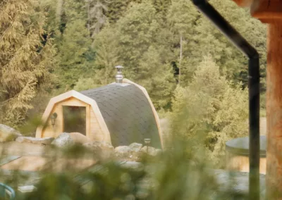 SPAcowka - outside, house, sauna, view